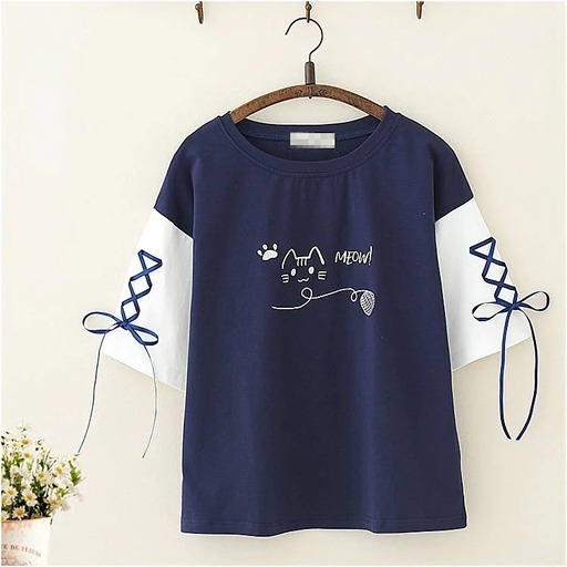 Advaxe Meow Ladies Short Sleeve T-Shirt - Drop Shoulder - Image 1